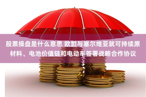 股票操盘是什么意思 欧盟与塞尔维亚就可持续原材料、电池价值链和电动车签署战略合作协议