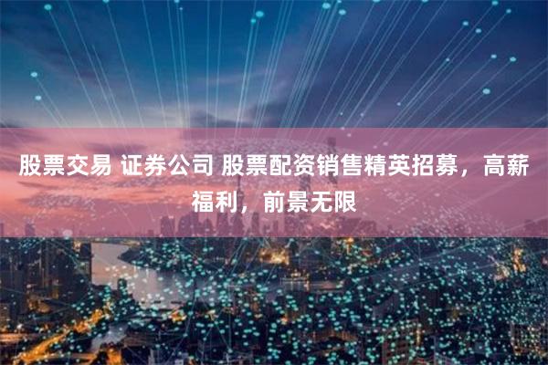 股票交易 证券公司 股票配资销售精英招募，高薪福利，前景无限